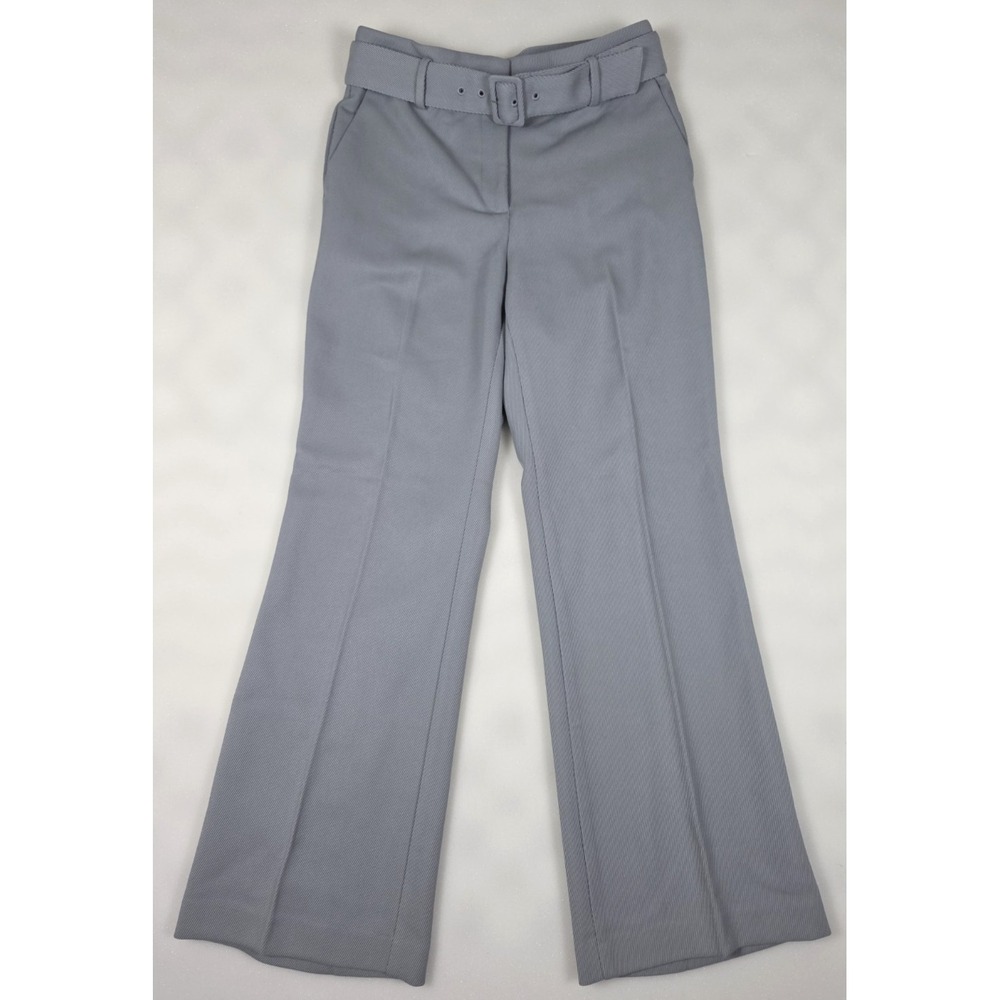 Ann Taylor Belted Bootcut Light Gray Twill Six Petite Women's Dress Pants NWOT